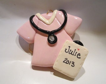 Personalized Scrubs Christmas Ornament/ nurse /medical /Doctor
