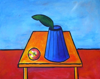 Apple and Vase - still Life