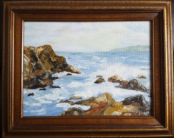California Inlet Seascape Oil on Canvas