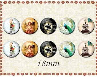 Manual PA490 cabochons glass 18mm 10pcs