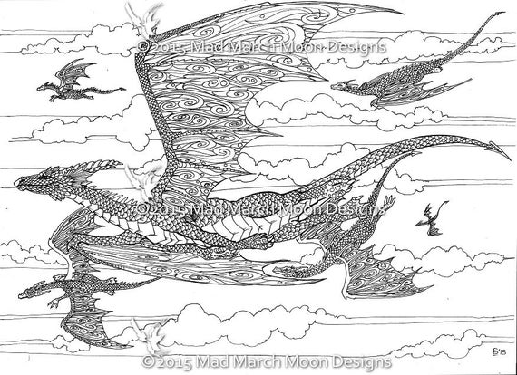 Download Colouring pages 5 Dragon themed coloring pages highly