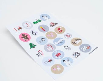 advent calender sticker illustration