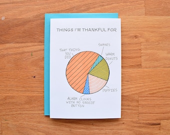 Funny thank you cards, thank you for best friend, best friend cards, thank yous, best friend thank you card, funny thank you card, pie chart