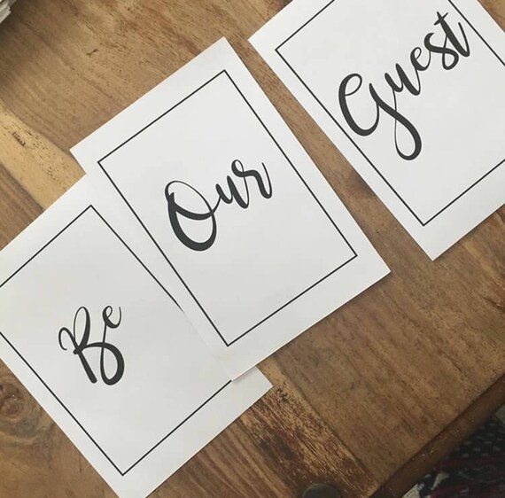 Disney Be Our Guest Wall Art Typography Print