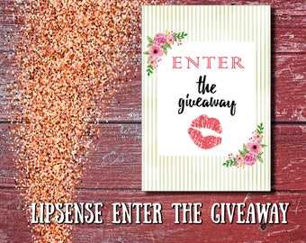 LipSense Enter The Giveaway Cards - Distributor LipSense Display - LipSense Marketing SeneGence Enter to Win - Giveaway LipSense Party Pack!