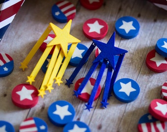 Finished Stars and Stripes Earrings