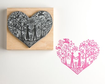 You & Me Wedding Rubber Stamp