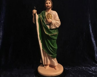 Vintage Extra Large Hand Painted Saint Jude Thaddeus Statue- For Cases Despaired Of