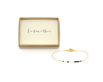 GODMOTHER Morse Code Bracelet, Godmother Gift, Godmother Bracelet, Godparent Gift, Godmother Proposal, God Mother, Christmas Gift, Baptism