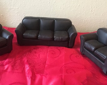 Vintage 3 piece Dollhouse Living Room Set