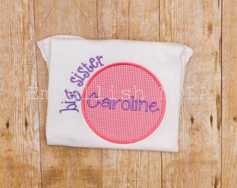 Big Sister, Little Sister, Circle Applique Shirt or Bodysuit