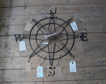 Destination Wedding Table plan compass with map luggage tags