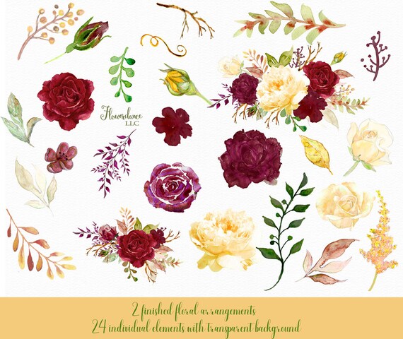 Burgundy And Gold Watercolor Clipartburgundy Flower Clipartmarsala Rose Clipartwedding Invitationgold Peony Clipartyellow Burgundy And Gold Watercolor Clipartburgundy Flower Clipartmarsala Rose Clipartwedding Invitationgold Peony Clipartyellow