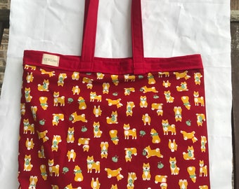 Shiba Inu Karakusa Tote Bag