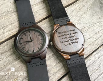 Unique Gifts for Men, Gifts for Dad, Husband Gift, Fathers Day Gift from Daughter, Boyfriend Gift, Mens Wood Watches for Men Wooden Watch
