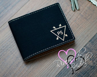 Personalized Leather Wallet, Personalized Wallet, Custom Leather Wallet, Engraved Leather Wallet, Groomsmen Gifts, Bi Fold Wallet