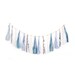 Blue, White & Silver Tassel Garland / Baby Shower Decorations / Blue Wedding Decor / Bachelorette / Tissue Paper Garland / High Chair Banner