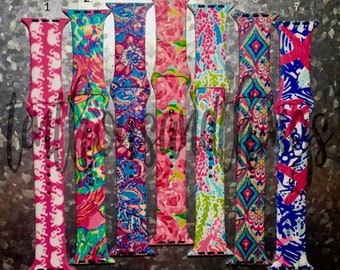 Lilly Inspired Apple Watch Band with Free Shipping! Restocked and Ready to Ship! -- 38 mm & 42 mm -- Monogrammed Apple Watch Band