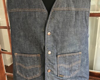 Vintage 1970's Sears and Roebuck Denim Vest