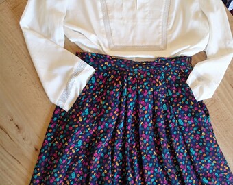SK & Company polka dot picnic skirt