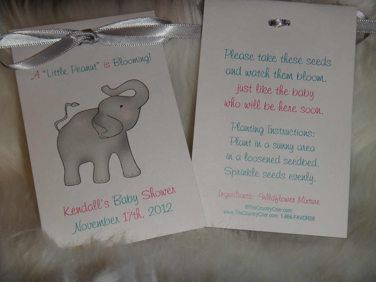 baby shower flower seed favors