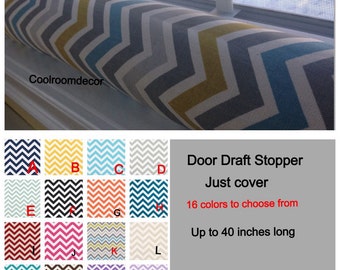 DRAFT EXCLUDER, chevron draft stopper COVER, Draft Guard, door snake, Door draft blocker, 28, 30, 32, 34. Up to 40 inches long.