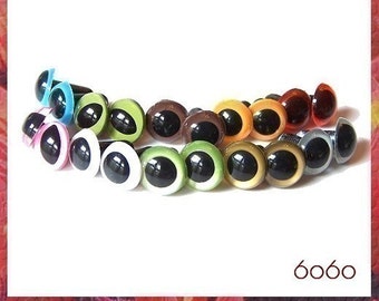 12 mm Plastic eyes Animal eyes Craft eyes Safety eyes Amigurumi eyes - 10 pairs (12m10)