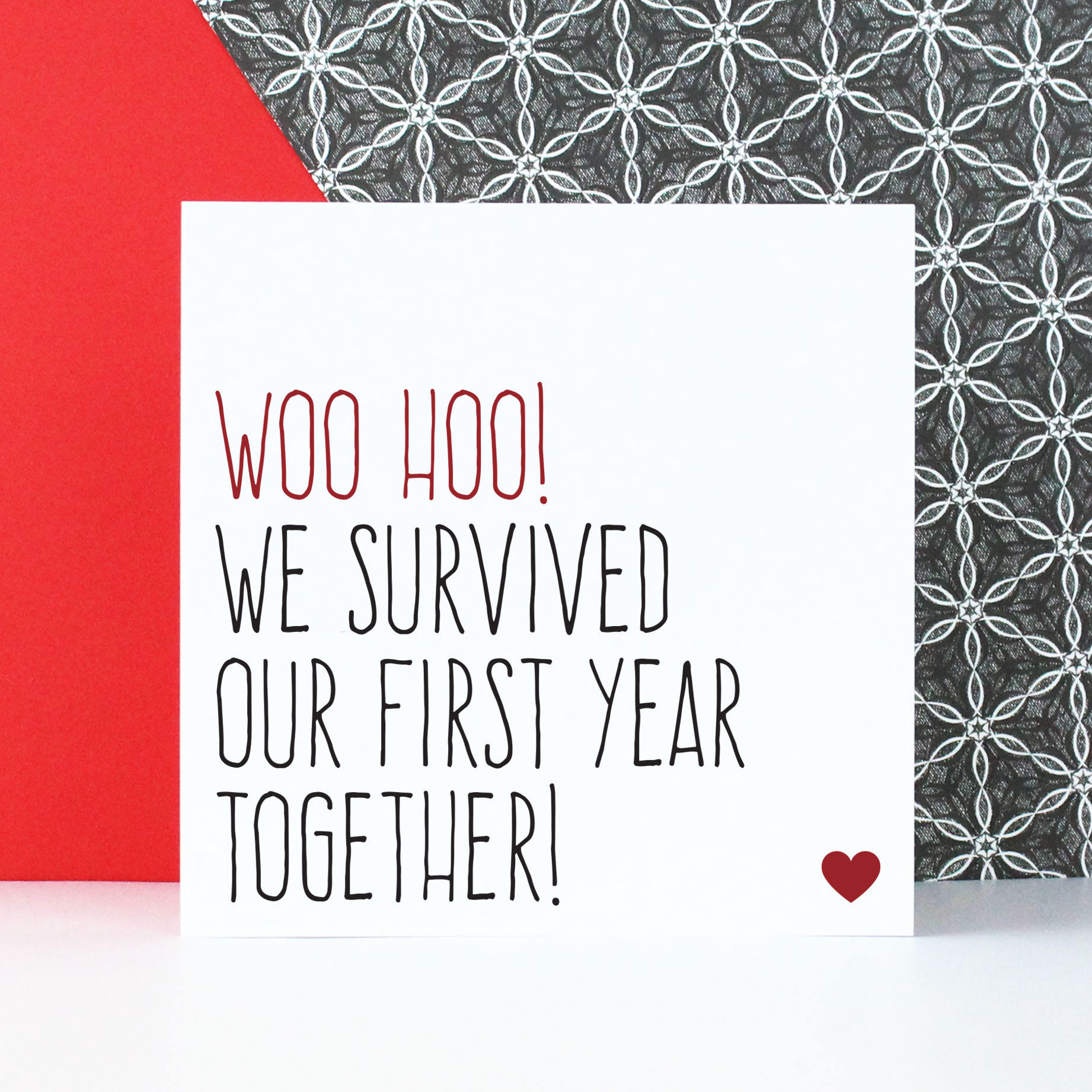 funny first anniversary card or gift for boyfriend or