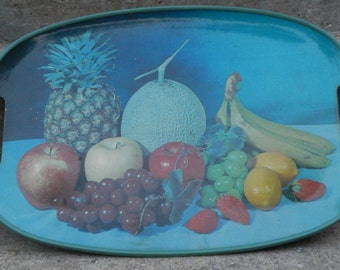 Cool Retro Tray with Fruit Motif!