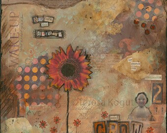 Wall art | Wall Decor | Original art | Grow | painting by Teresa Kogut