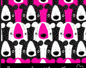 Bears - Pink - Organic Cotton Jersey - Majapuu
