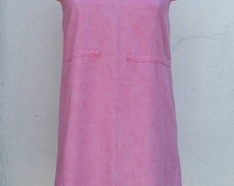 Vintage 1960s MOD Pink Mini Shift Dress