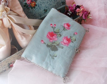 French Lingerie Boudoir Case Folder Antique Trousseau Silk Hand Painted