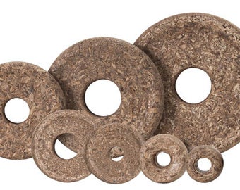 Wood Plugs with Center Hole - 4 inch - Round Reclaimed Round Wood