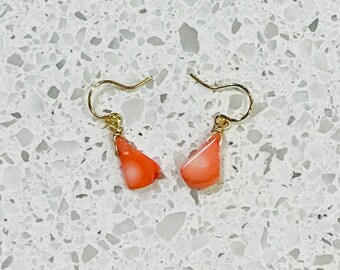 Bamboo Coral Earrings - Gold or Silver