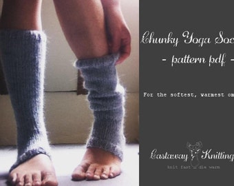 chunky yoga sock/ legwarmer knitting pattern (pattern only)