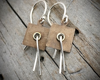 Sterling Silver Handmade Earrings By Joy Kruse Wild Prairie Silver 'Prairie Sticks'