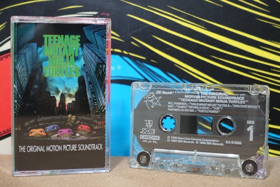 Teenage Mutant Ninja Turtles (Music From The Motion Picture) by Various Artists Vintage Cassette Tape
