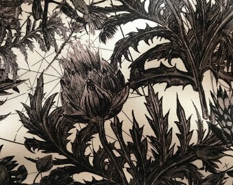 Black & White Floral Cotton/Lycra Blend
