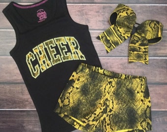 Girls Cheer Top, Girls Cheer Outfit,Girls Cheer Tank Top,Girls Cheer Shorts,Cheer Wear,Cheer Outfit,Cheer Top and Shorts,Activewear