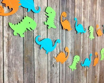 Dinosaurs Garland, Dinosaur Party, First Birthday, Baby Shower, Photo Prop