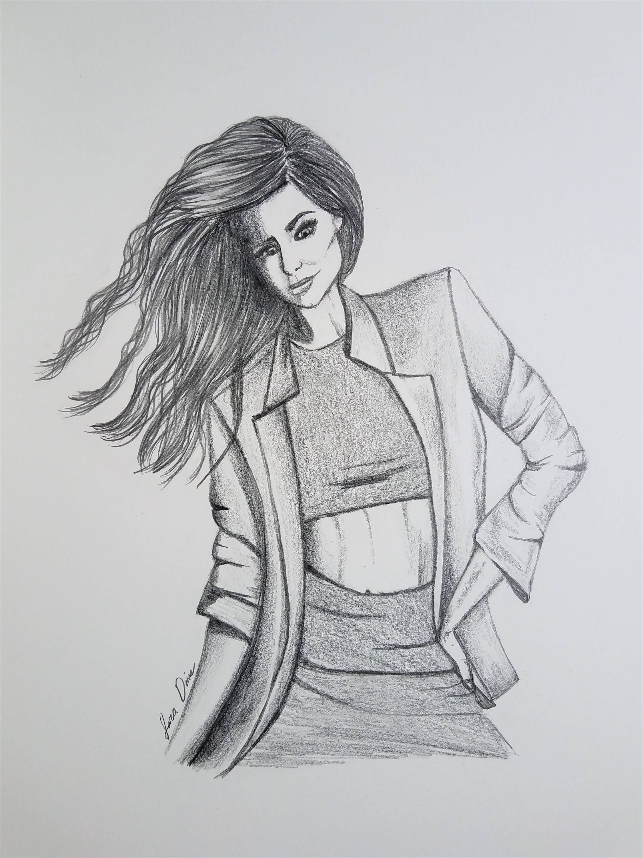 pencil sketch fashion