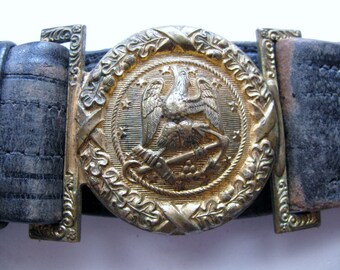 Spanish American War Era Naval Officer Belt with Buckle