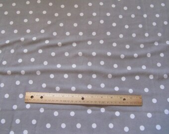 Gray Polka Dot Flannel Fabric by the Yard