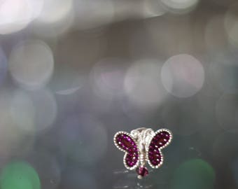 90's Sparkly Purple & Silver Pin Brooch