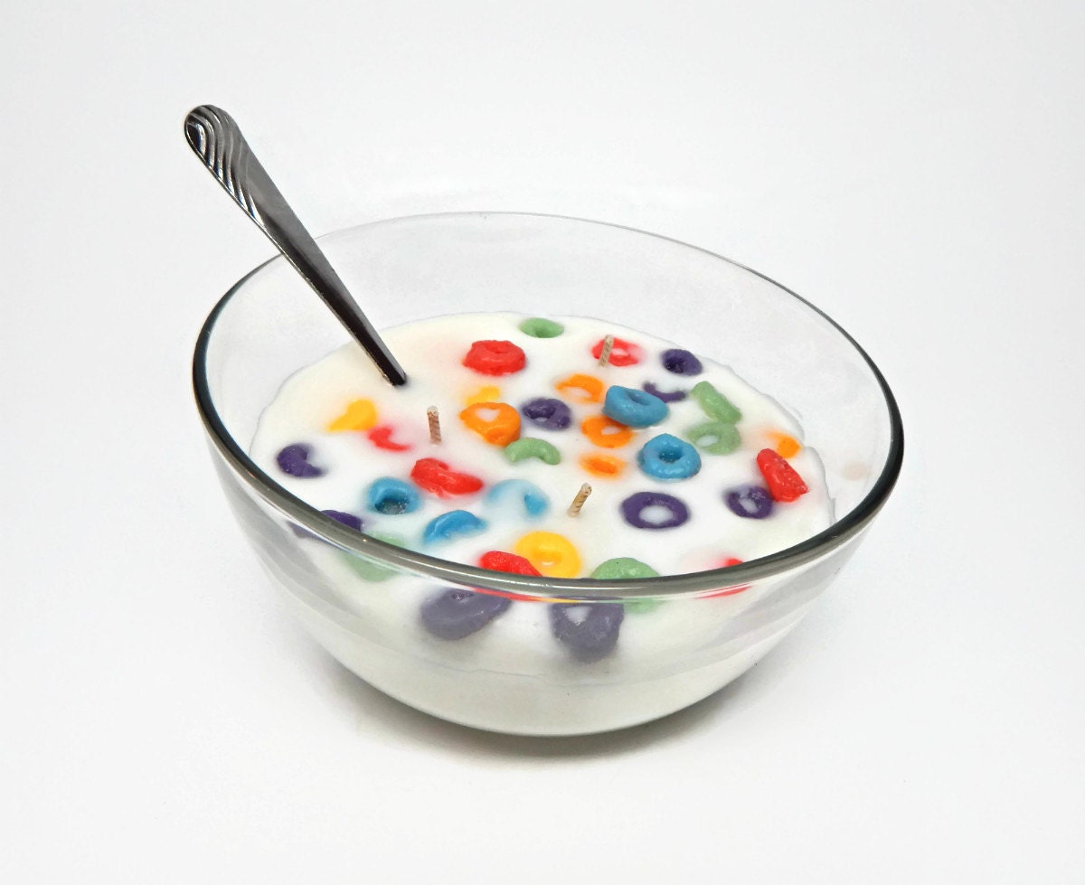 Froot Loop Scented Cereal Bowl Candle