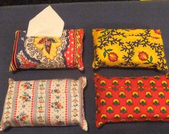 Pocket Tissue Holders, Provincial Prints, Travel Tissue Cases