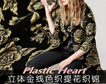 Honey gold Silk Brocade JV-1398 Fabric main image 1