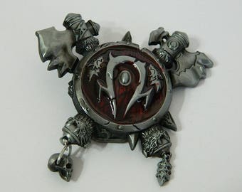 World of Warcraft Horde Metal Belt Buckle - Mens Specialty Metal Belt Buckles - Gamer WoW The Horde Belt Buckle - Unique Guys Belt Buckles