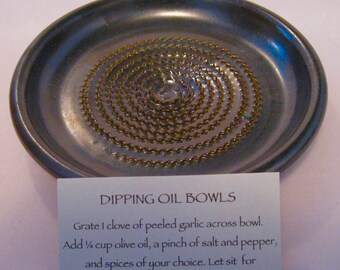 Garlic grater, Garlic scraper. Dipping Bowl, Parmesan grater, bread dipping plate